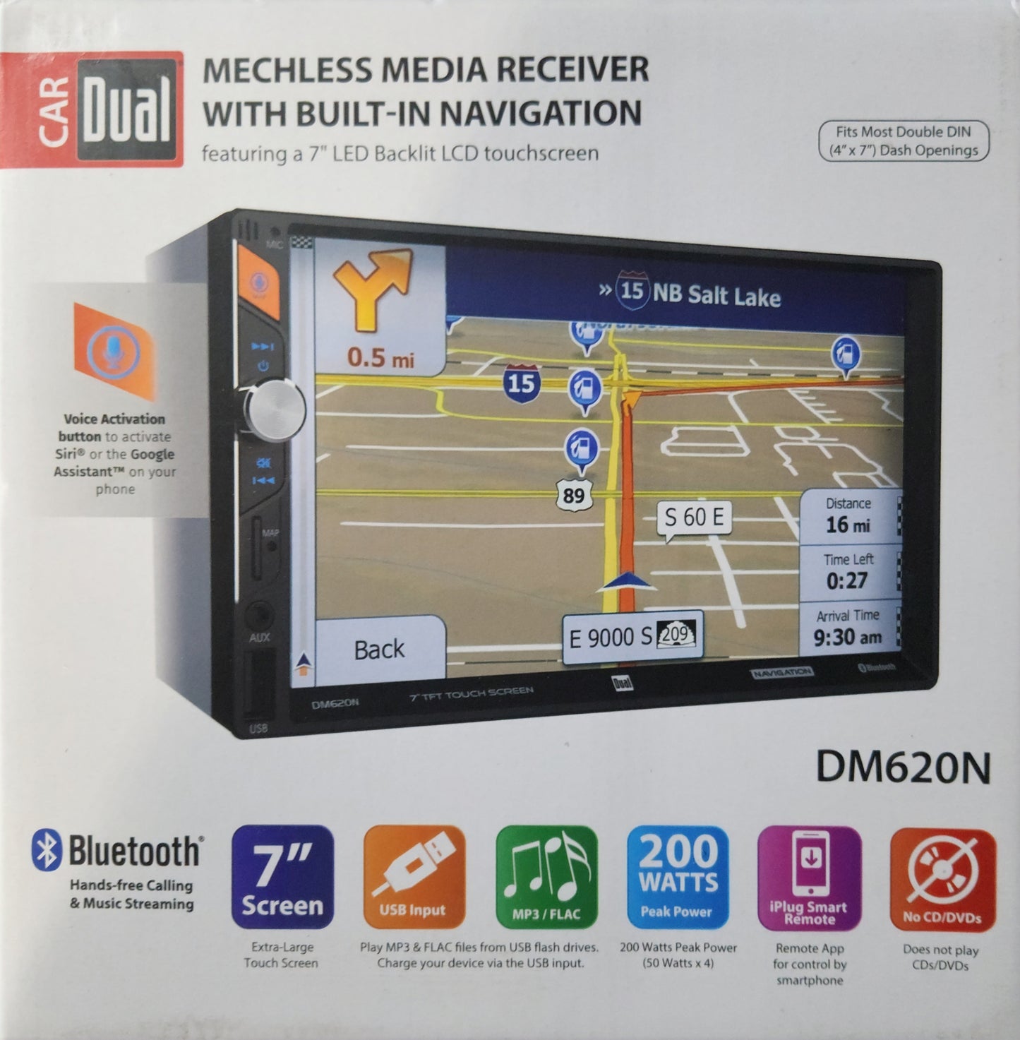 Duel Electronics Mechless Media Receiver with Built-in Navigation