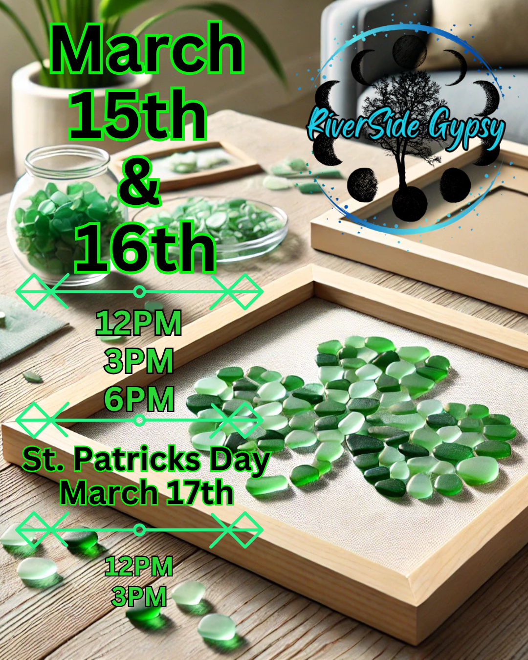 Sea Glass Shamrock & Shadow Box Workshop!