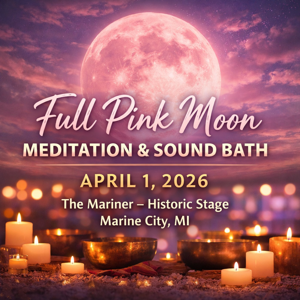 Full Pink Moon Meditation, Sound Bowl & Burning Ceremony (April 1)