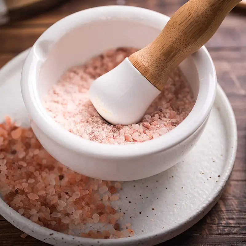 Porcelain Mortar and Pestle Set – Premium Grinder for Herbs, Spices & More