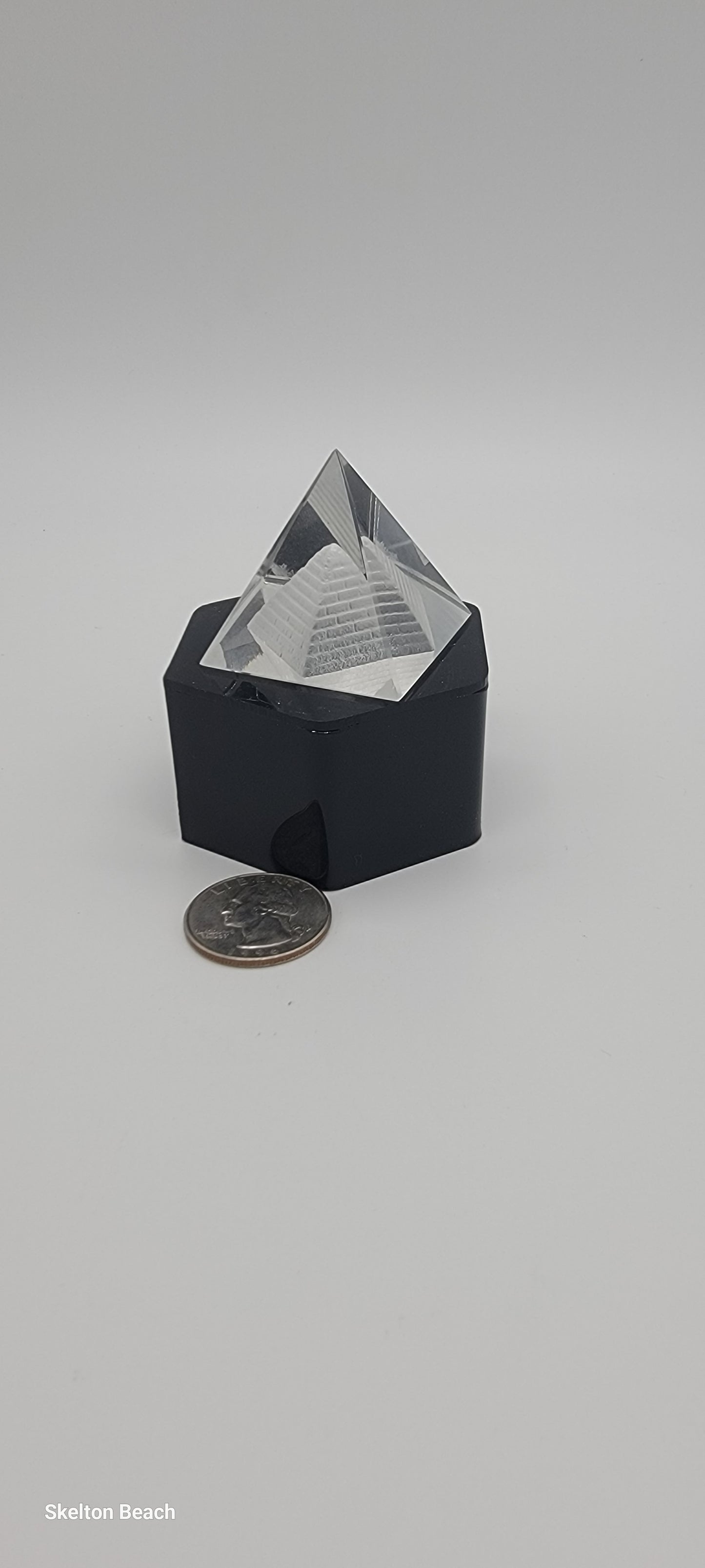 1.5"x1.5" Crystal Pyramid with Inner Pyramid – Double Energy Amplification