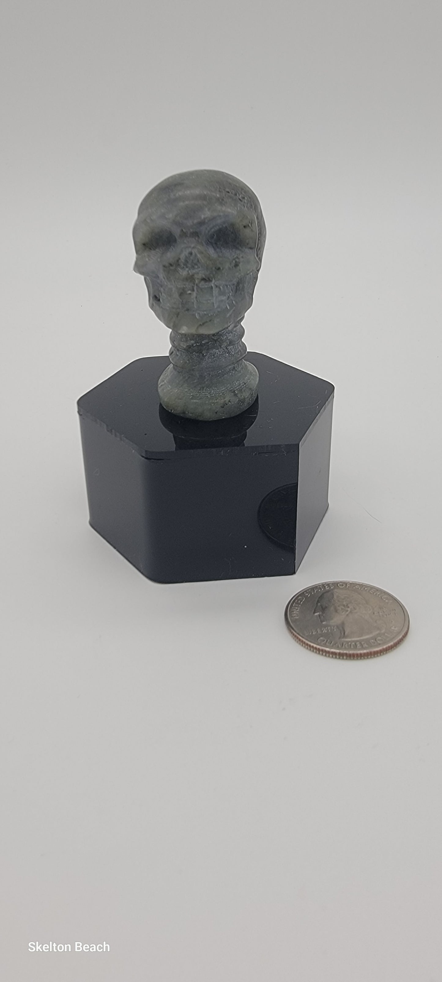 2" Labradorite Skull and Neck Figurine – Small Yet Mighty Symbol of Transformation