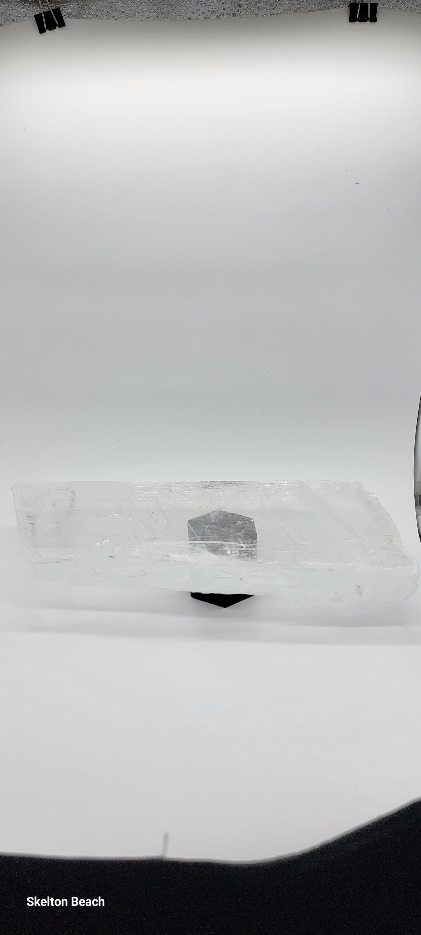 Elegant Selenite Slab: Clarity and Serenity Enhancer | 1700 grams