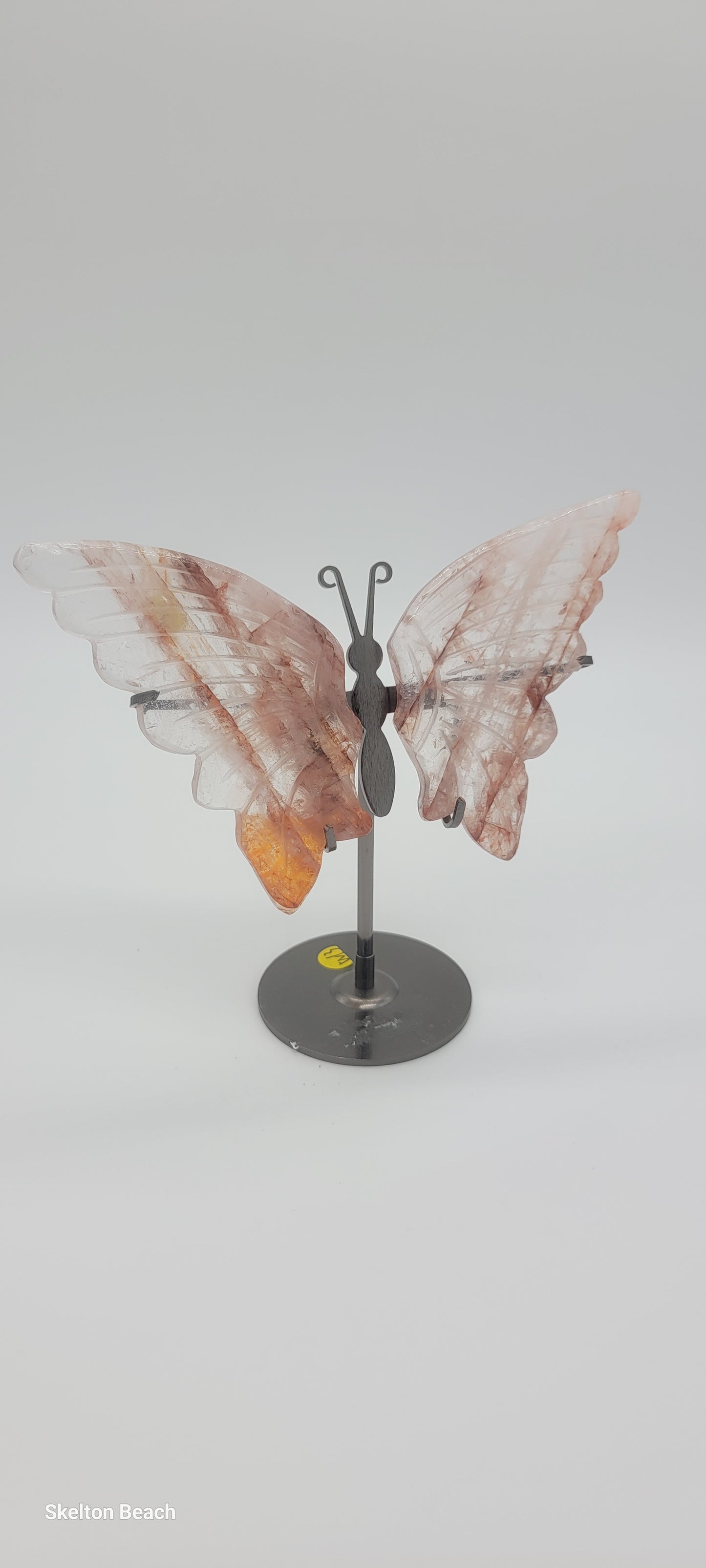Red Gum Flower Agate Butterfly Wings Set – 120g Total Weight