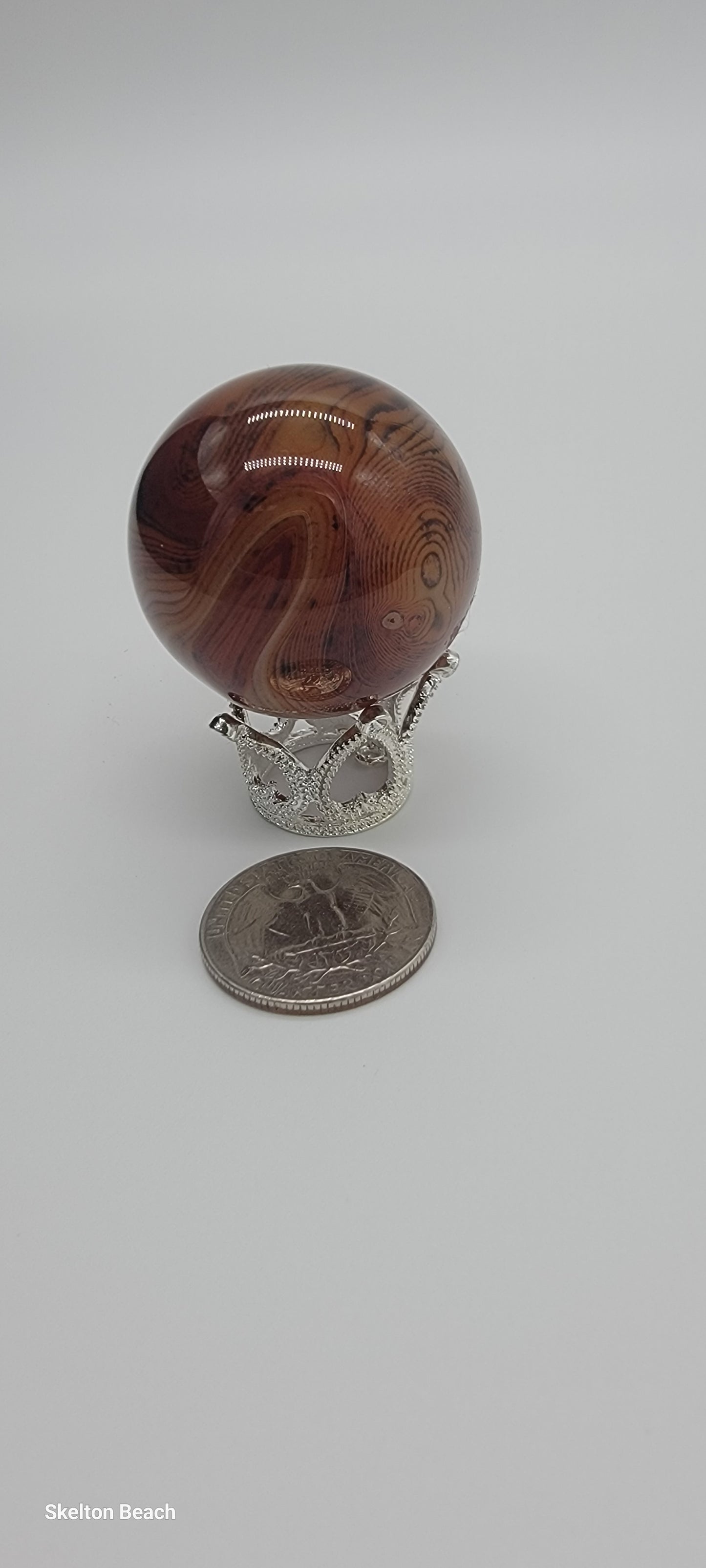 1.5" Carnelian Agate Sphere – Ignite Your Inner Fire! 🔥✨
