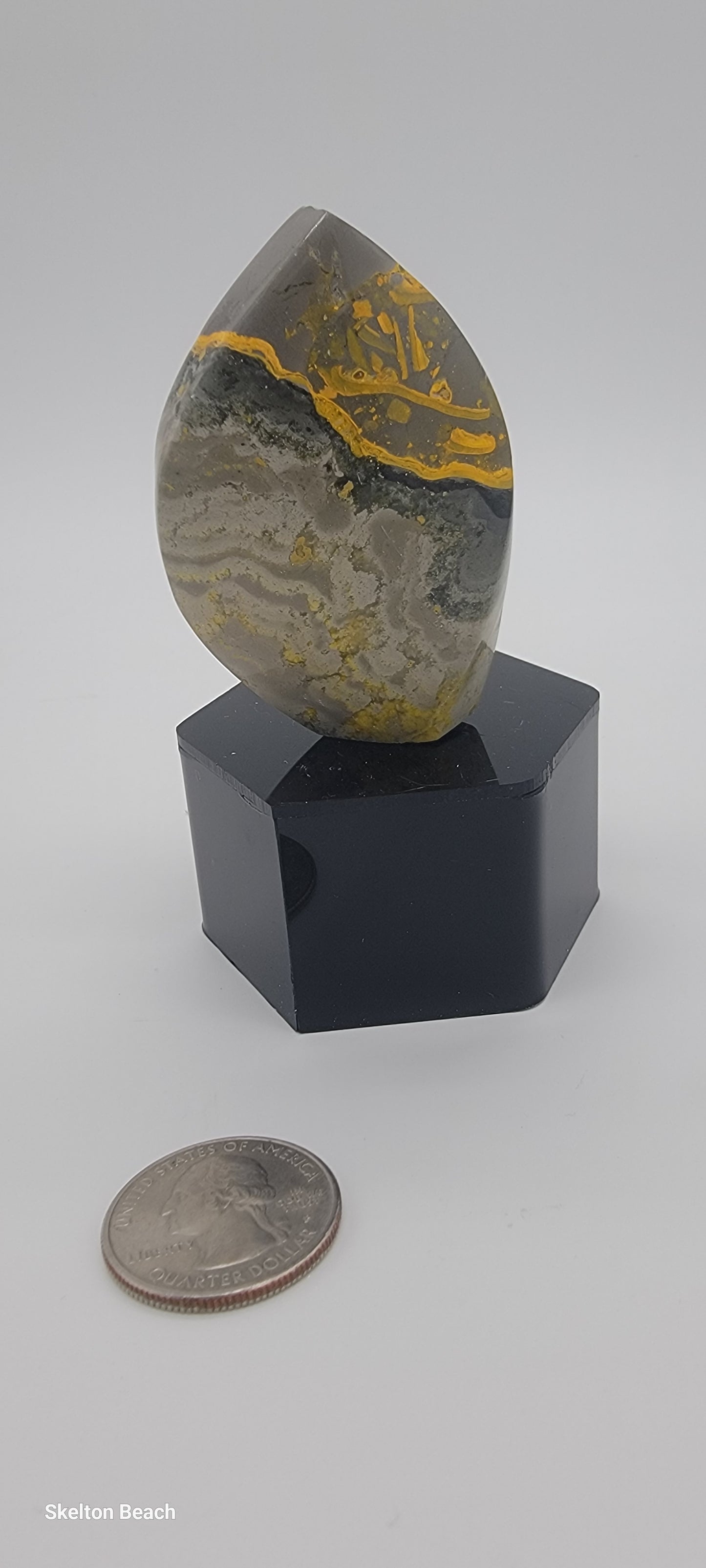 2.5" Bumblebee Jasper Twisted Teardrop – Spark Creativity & Inner Strength