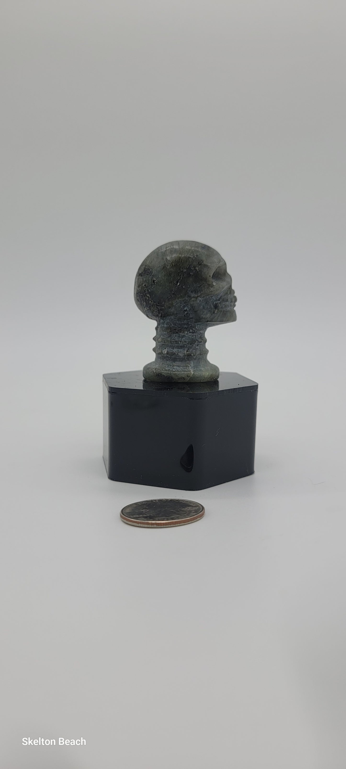2" Labradorite Skull and Neck Figurine – Small Yet Mighty Symbol of Transformation