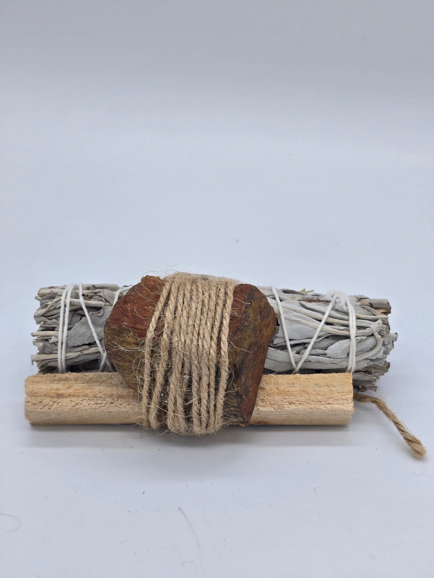 Sacred Smudge Bundle: Sage, Palo Santo & Crystal Trio