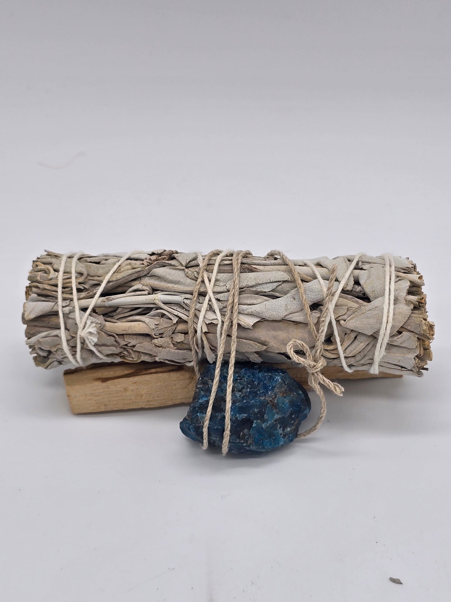 Sacred Smudge Bundle: Sage, Palo Santo & Crystal Trio