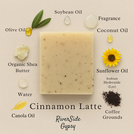 Cinnamon Latte – Handcrafted Exfoliating Cold Process Soap Bar