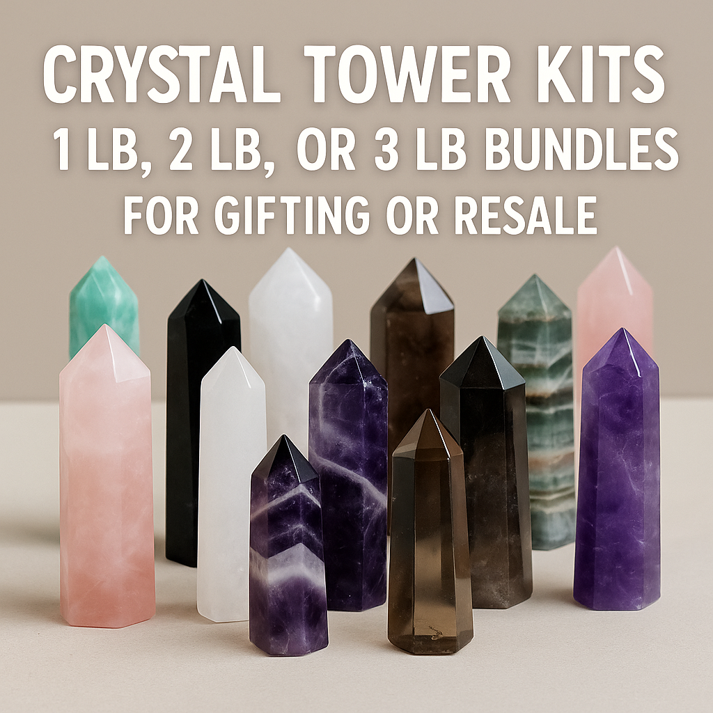 Crystal Tower Kits – 1 lb, 2 lb, or 3 lb Bundles for Gifting or Resale