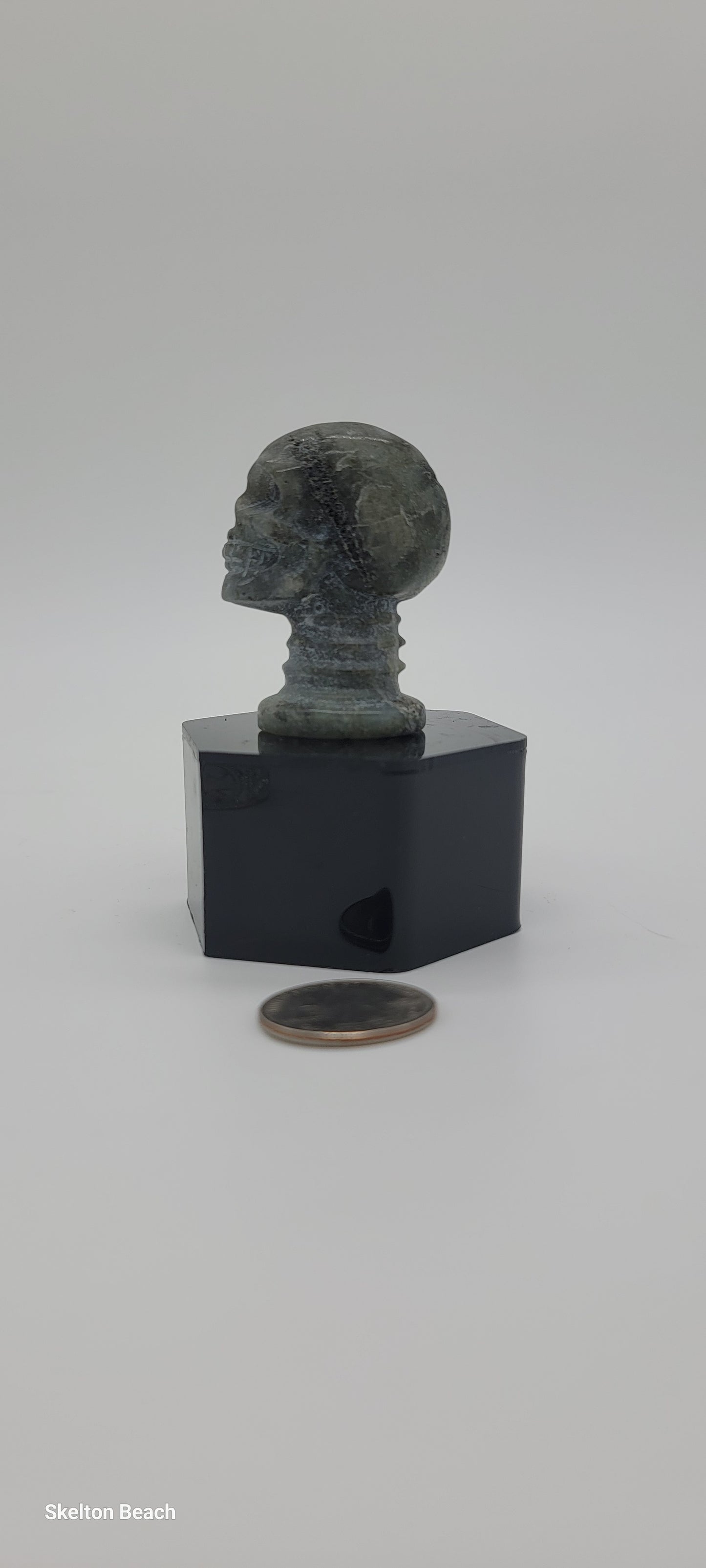 2" Labradorite Skull and Neck Figurine – Small Yet Mighty Symbol of Transformation