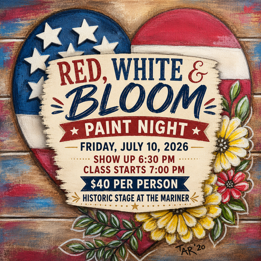 Red, White & Bloom Paint Night